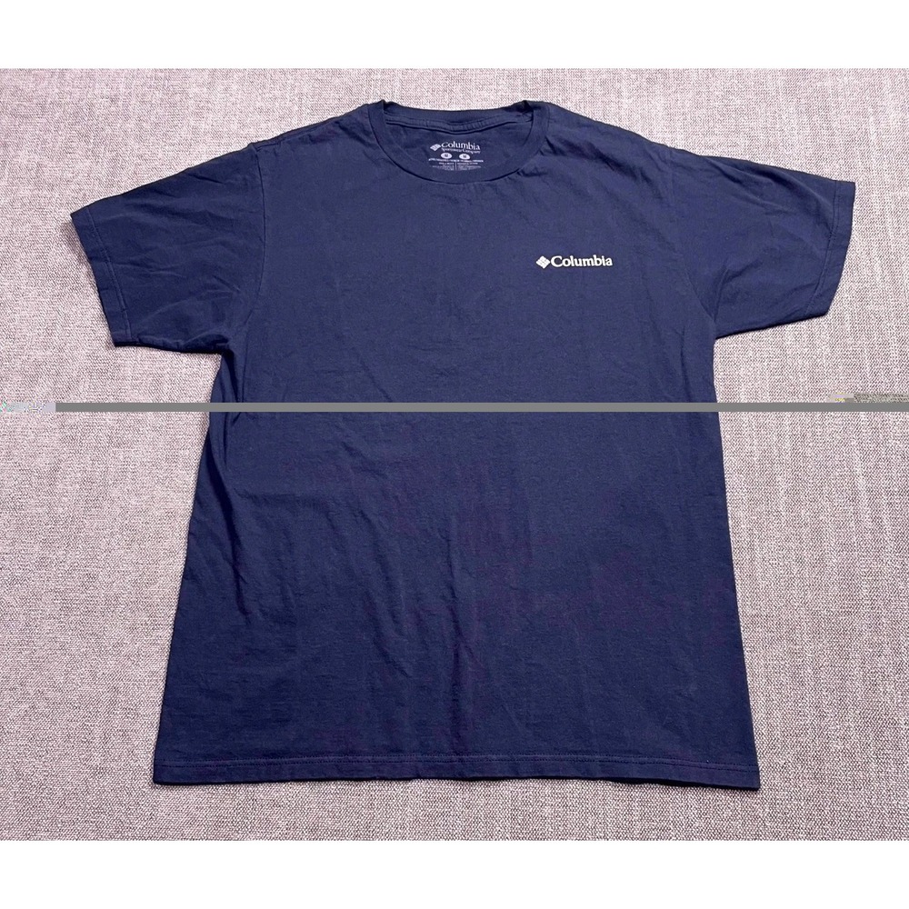 Columbia Sportswear Texas T-Shirt Mens Medium Navy Blue Graphic Short Sleeve